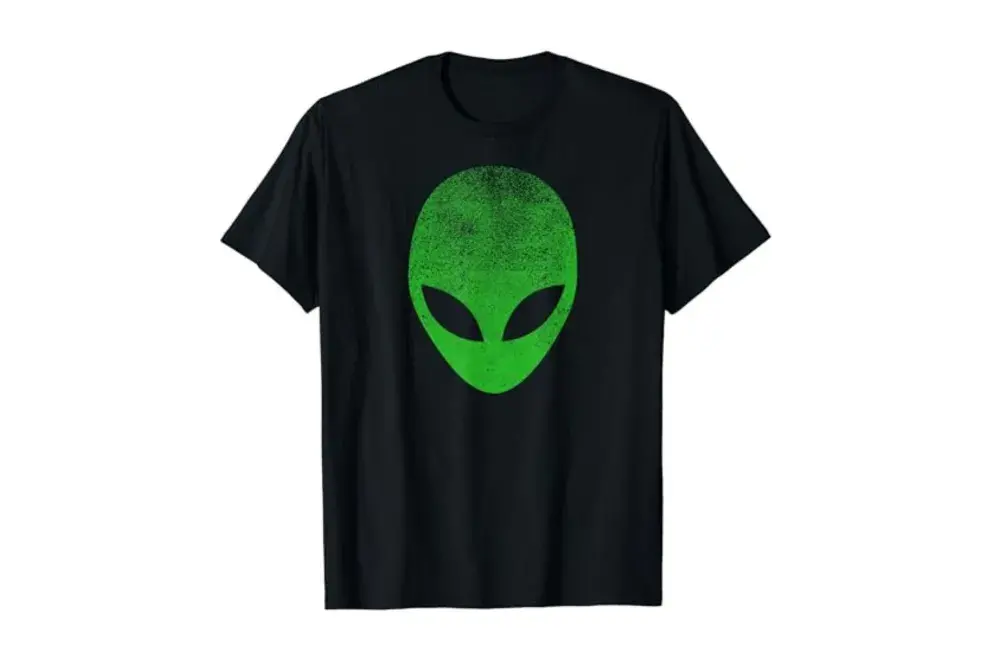 Camiseta Alien Head Desgastada